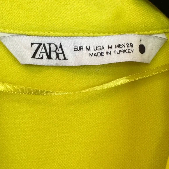 Zara Satin Effect Blouse Size M - Picture 7 of 8